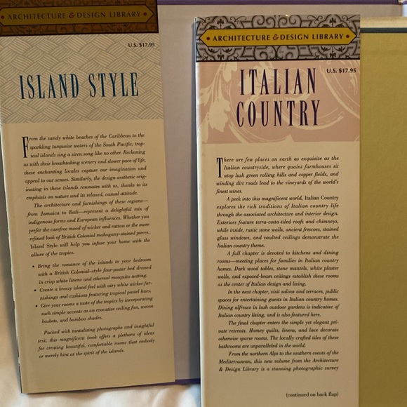 Island Style & Italian Country Set Coffee Table Books - Picture 6 of 14